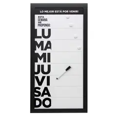 VGO - Pizarra plástica 30x60 cm. Work Negro