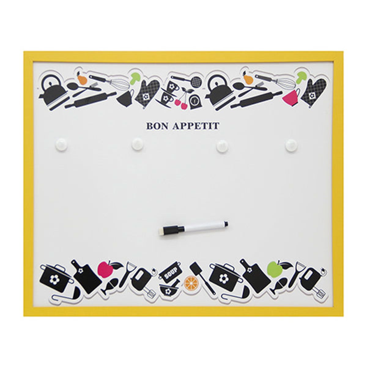 VGO - Pizarra plástica 40x50 cm. Kitchen Amarillo