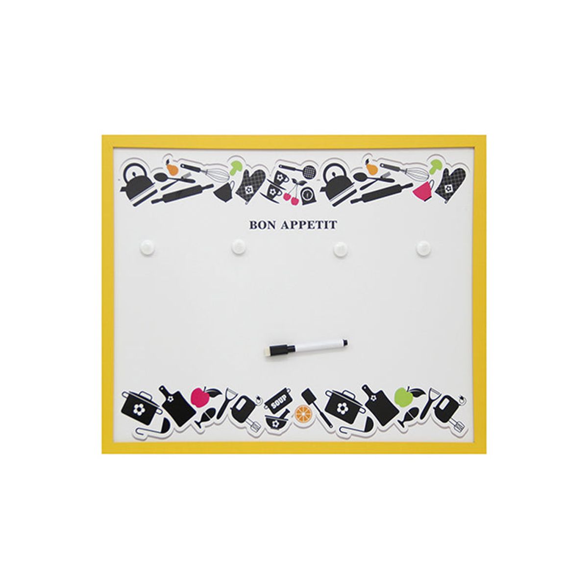 VGO - Pizarra plástica 40x50 cm. Kitchen Amarillo
