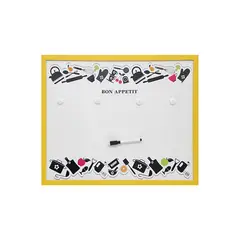 VGO - Pizarra plástica 40x50 cm. Kitchen Amarillo