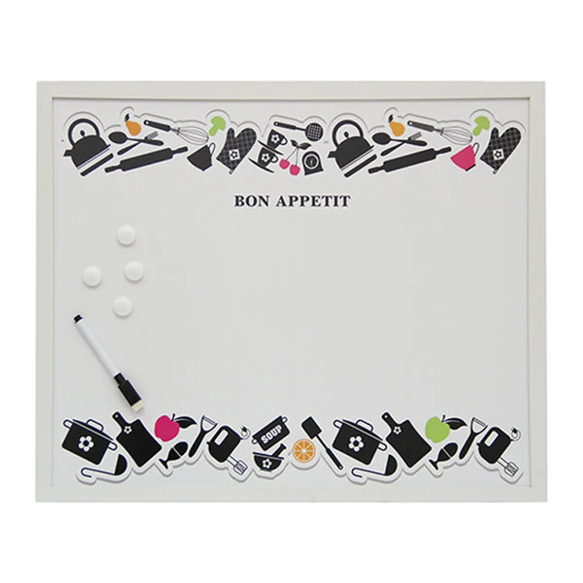 VGO - Pizarra plástica 40x50 cm. Kitchen Blanco