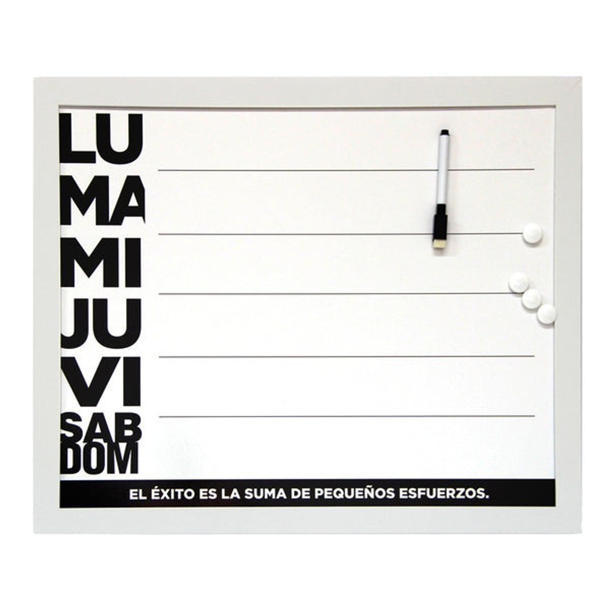 VGO - Pizarra plástica 40x50 cm. Work Blanco