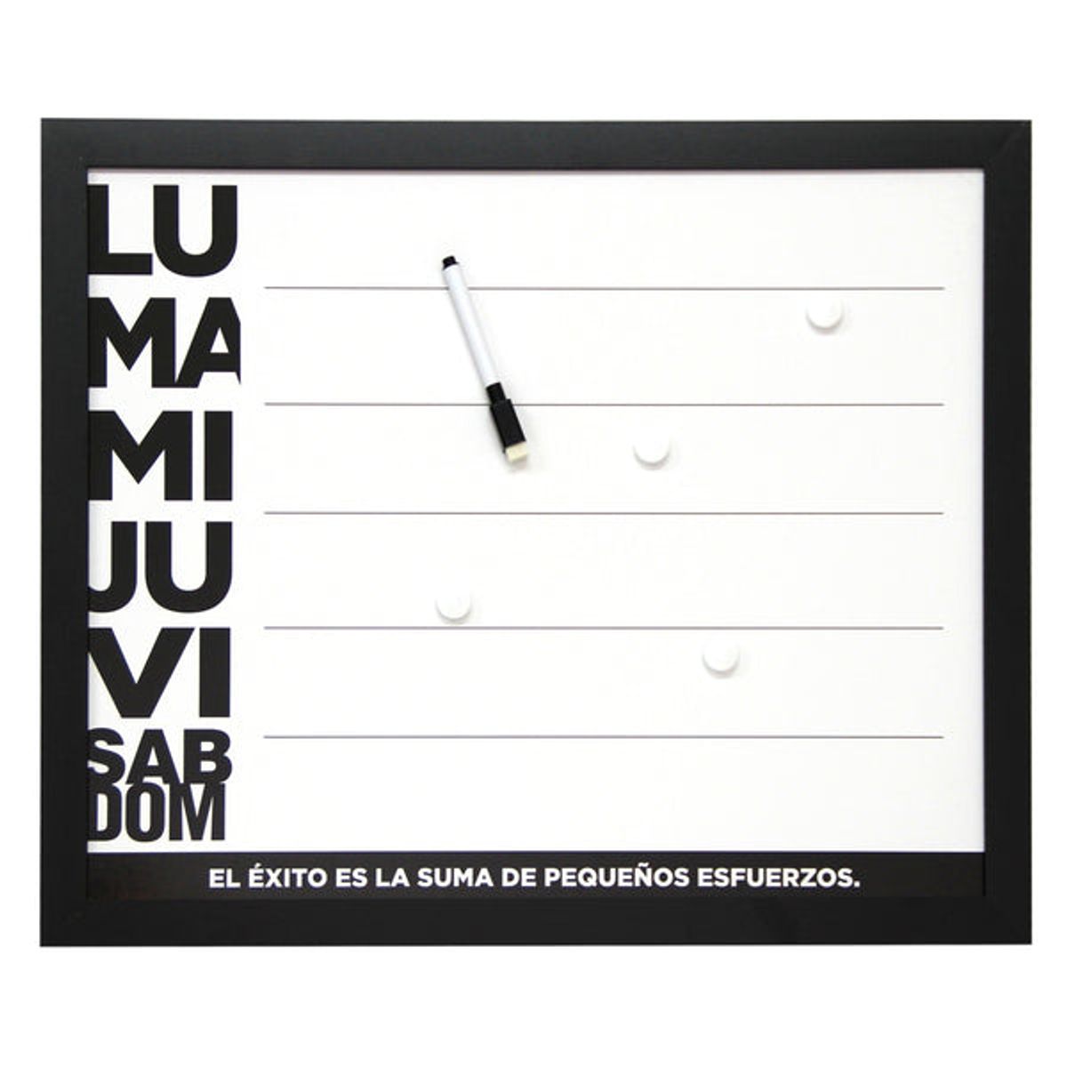 VGO - Pizarra plástica 40x50 cm. Work Negro