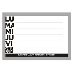 VGO - Pizarra plástica 40x50 cm. Work Plateado