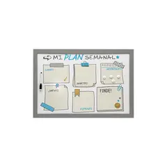 VGO - Pizarra plástica 40x60 cm. Teenager Gris