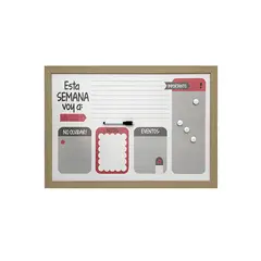 VGO - Pizarra plástica 40x60 cm. Teenager Caoba