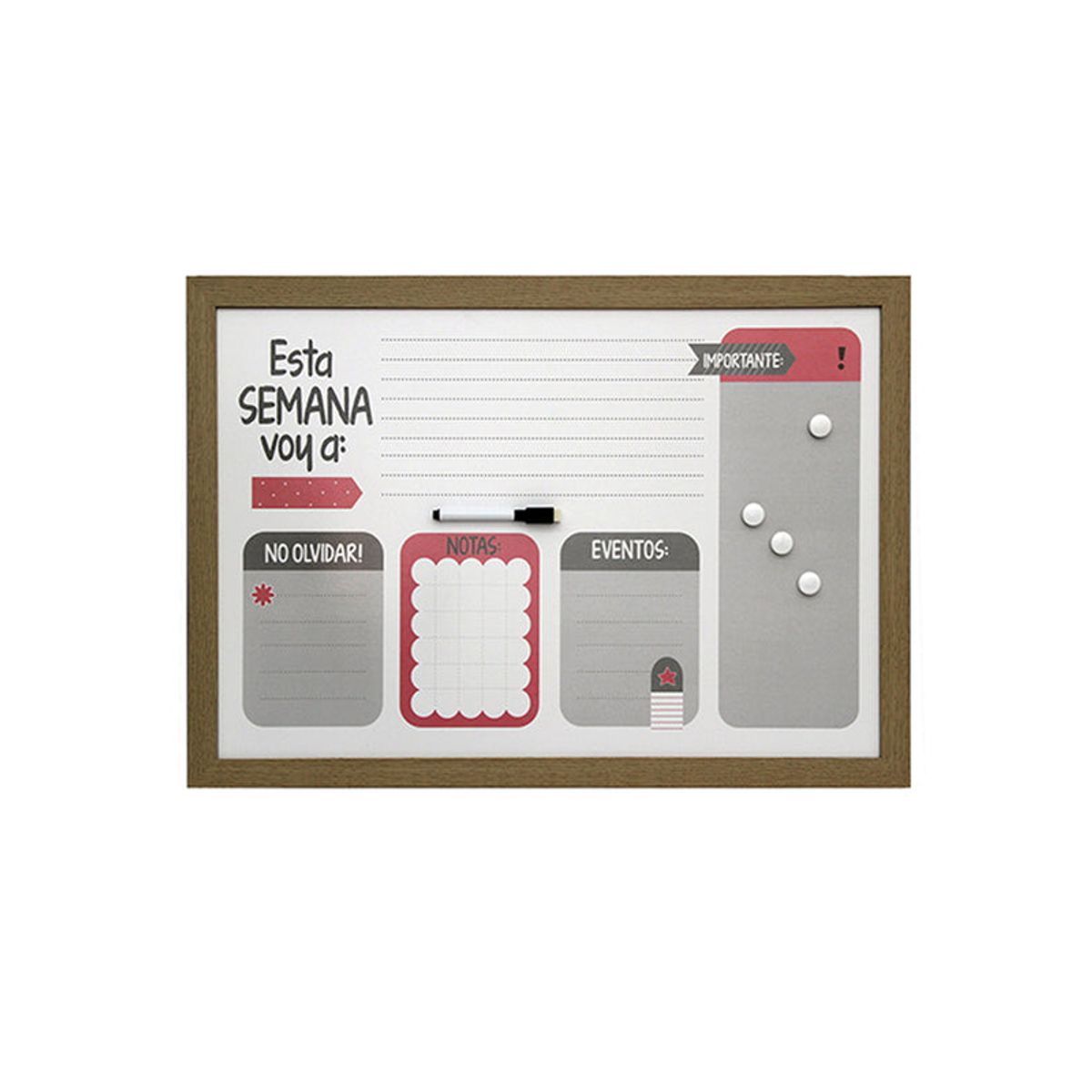 VGO - Pizarra plástica 40x60 cm. Teenager Marron