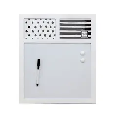 VGO - Pizarra 40x34 cm.. con 2 marcos de 10x15 cm. Blanco
