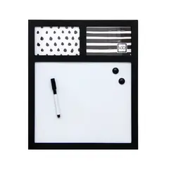 VGO - Pizarra 40x34 cm.. con 2 marcos de 10x15 cm. Negro