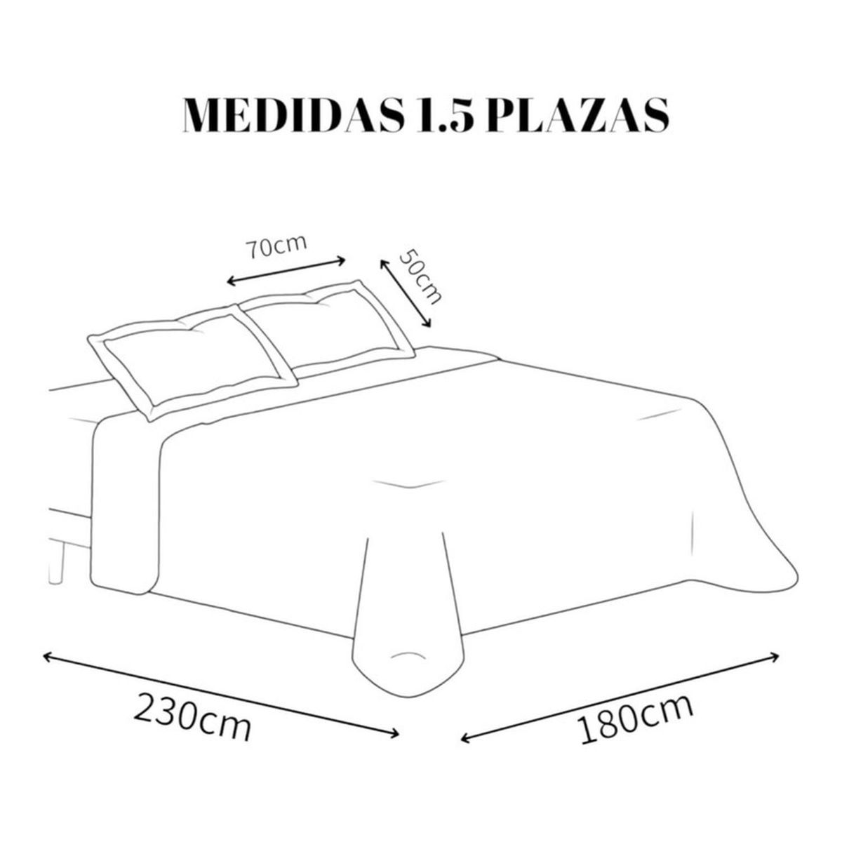 GENERICO - Cobertor Plush Liso 1.5 Plazas Con Chiporro 1 Funda Almohada - Multicolor - 1,5 Plazas