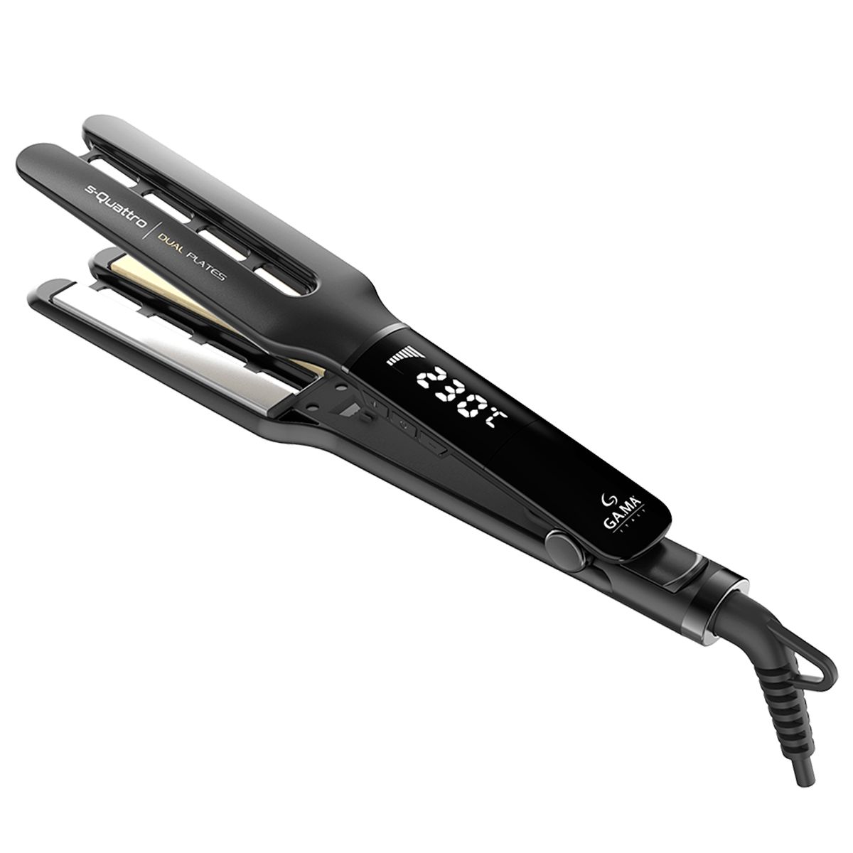 GAMA - Alisador Plancha Gama Dual Plates  S-Quattro Digital Titanio y Ceramica Tourmaline