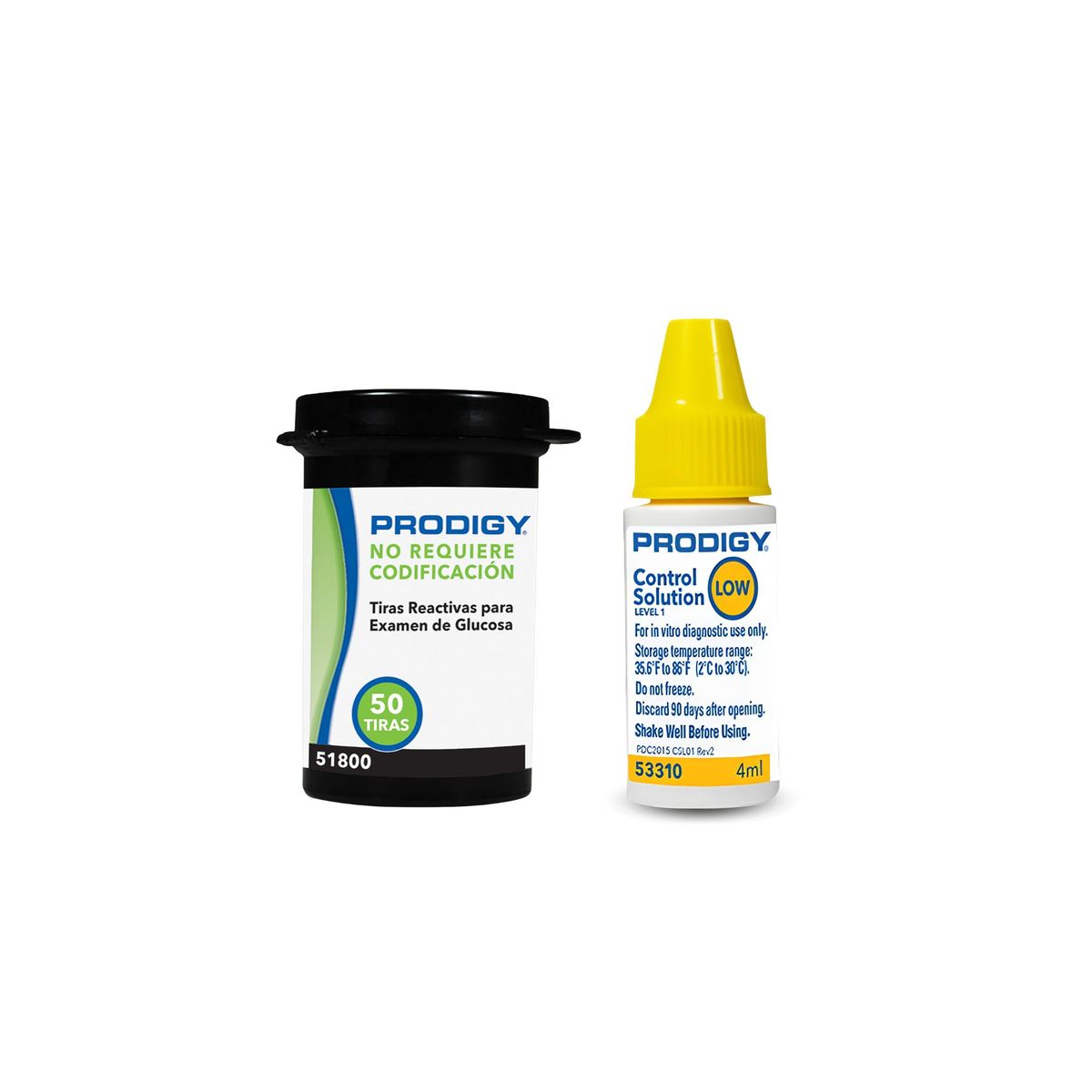 PRODIGY - 50 Tiras Reactivas + Solucion Control Prodigy