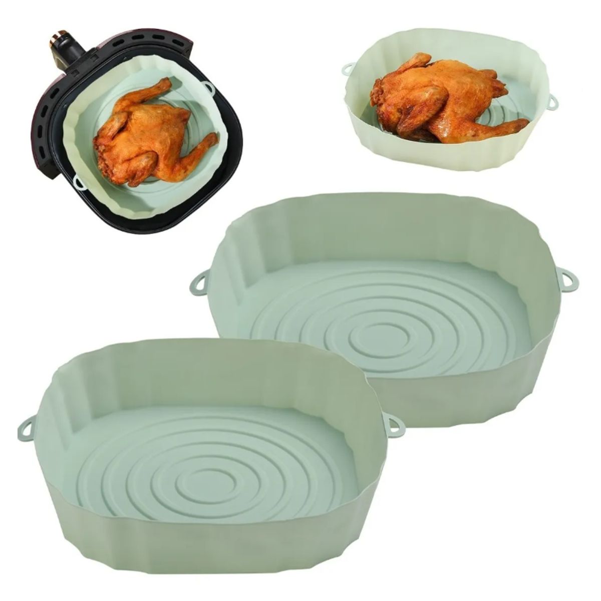 GENERICO - Cesto Bandeja Silicona Para Airfryer Freidora Aire