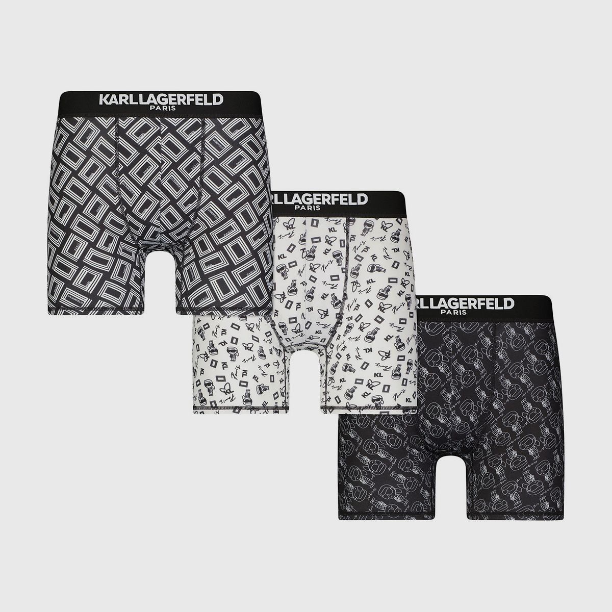 KARL LAGERFELD - Pack de 3 bóxers estampados con logotipo distintivo