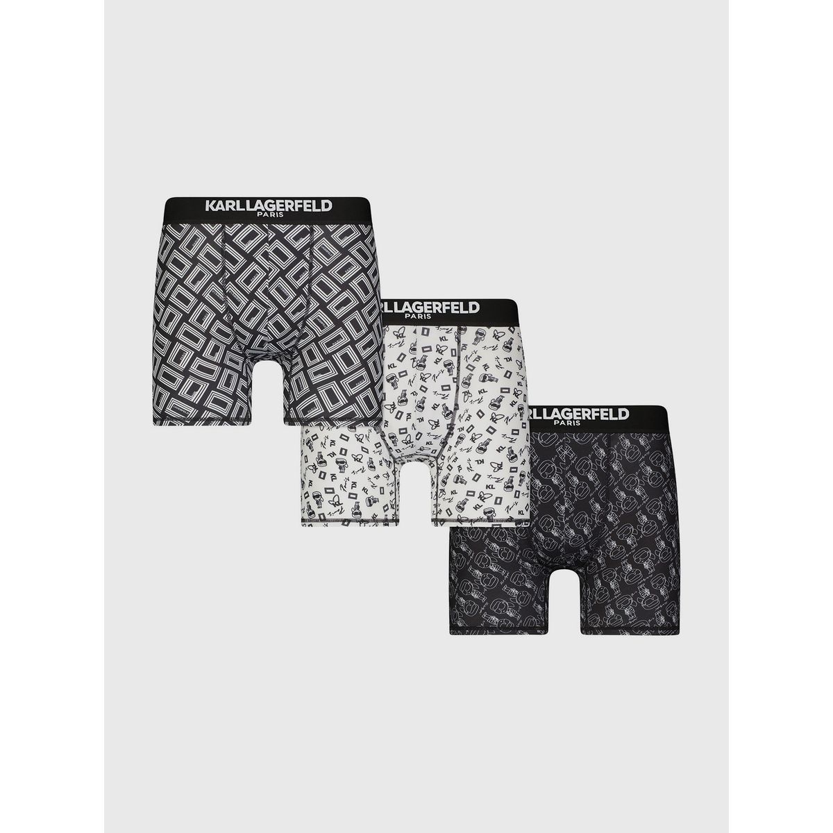 KARL LAGERFELD - Pack de 3 bóxers estampados con logotipo distintivo