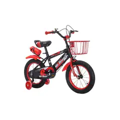 BABYLUNA - Bicicleta Aro 14 Con Cesta, Ruedas Luces Y Botellón De Agua