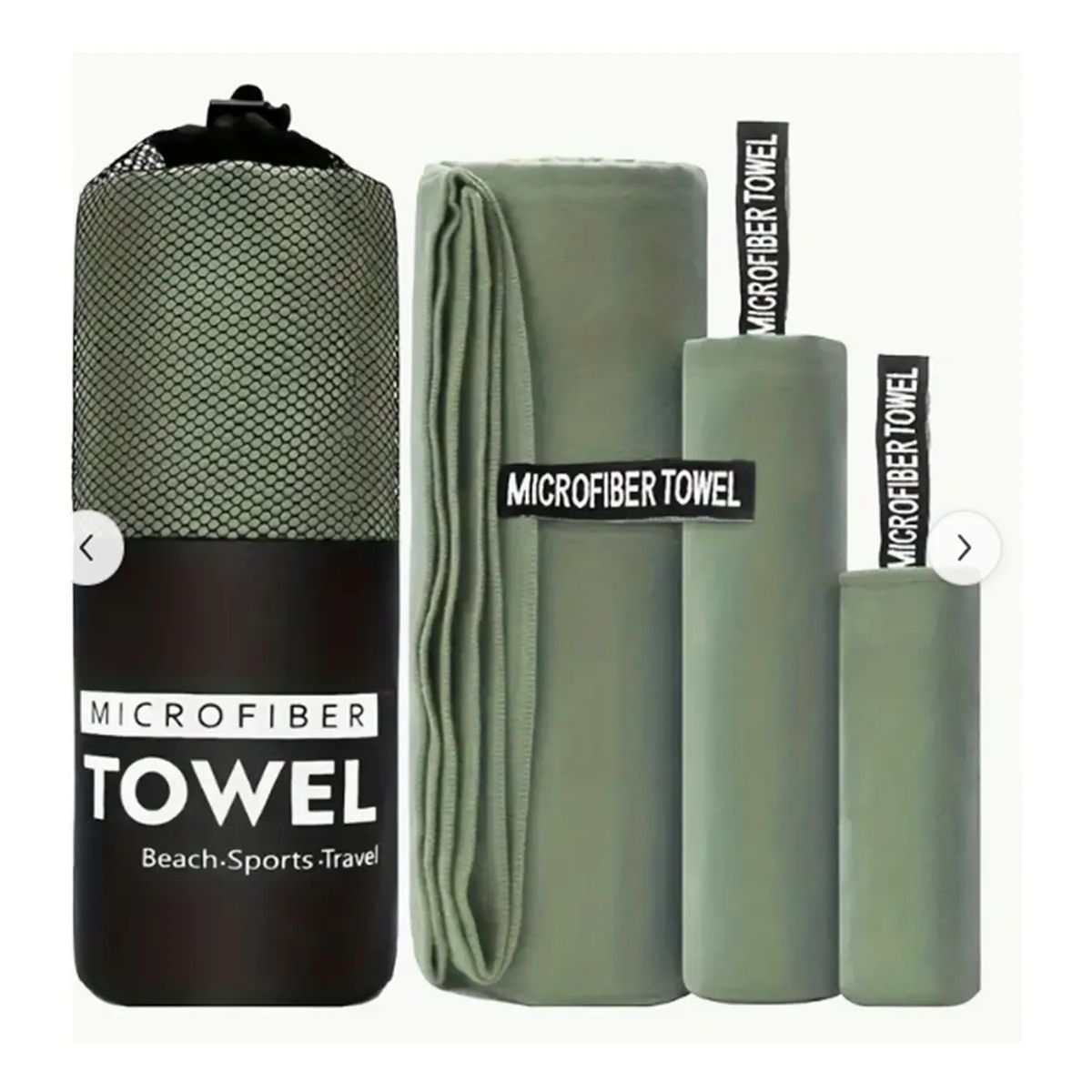 GENERICO - Toalla de Viaje De Microfibra De Secado Rápido, 3 Pcs