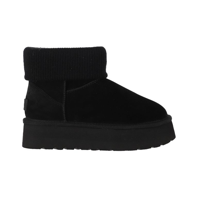 Botas Mujer Blast Mini Knit Negro Plataforma