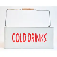 VGO - Enfriador Met. PBotellas con Manija 14x33x21 cm Beige