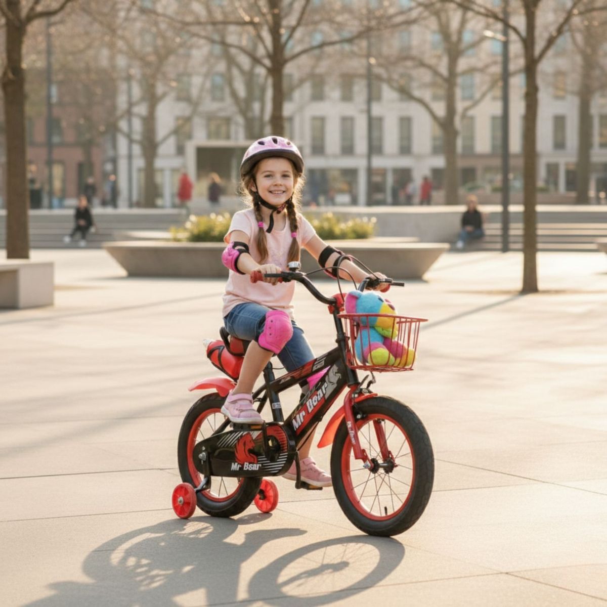 BABYLUNA - Bicicleta Aro 20 Con Cesta, Ruedas Luces Y Botellón De Agua