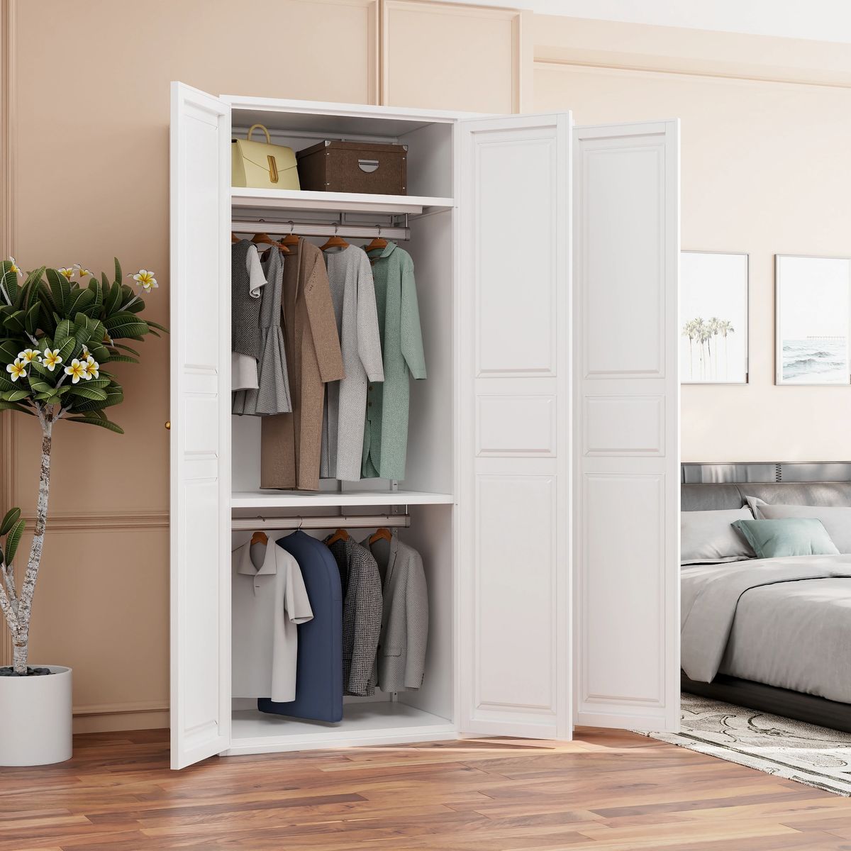 GENERICO - Closet Metalico 3 puertas - White BC-11