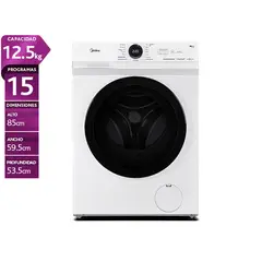 MIDEA - Lavadora Carga Frontal 12.5 Kg MF100W125B/W Blanca