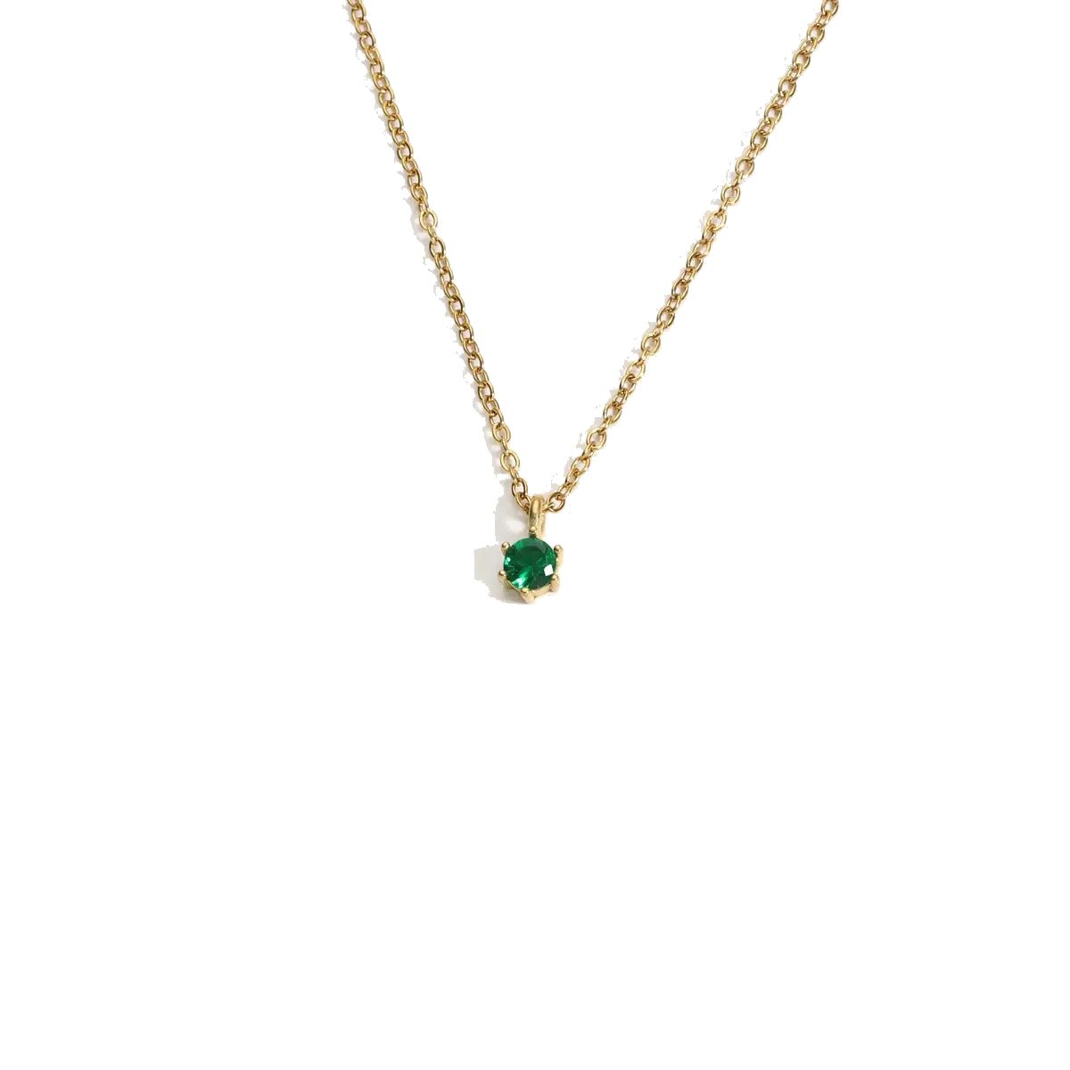 LUX JOYAS - Collar Plata 925 Baño Oro Punto De Luz 40cm