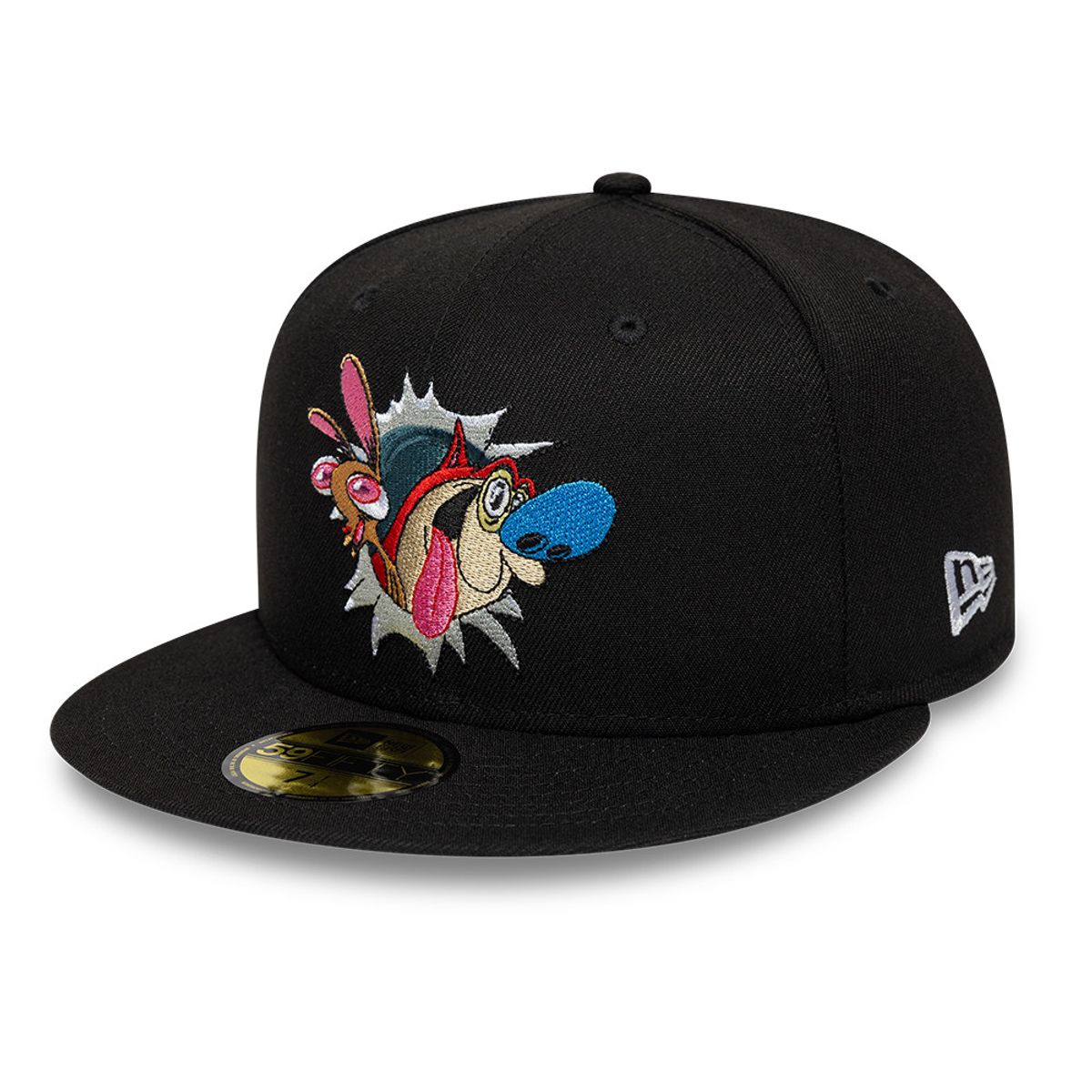 NEW ERA - Gorra 59Fifty Ren And Stimpy Negro Cerrada