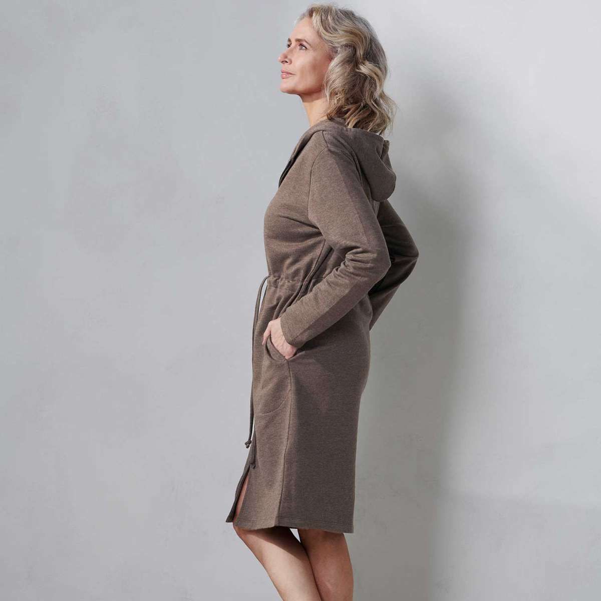 ESSENZA HOME - Bata de algodón Mujer Louise Bathrobe - Color Chocolate