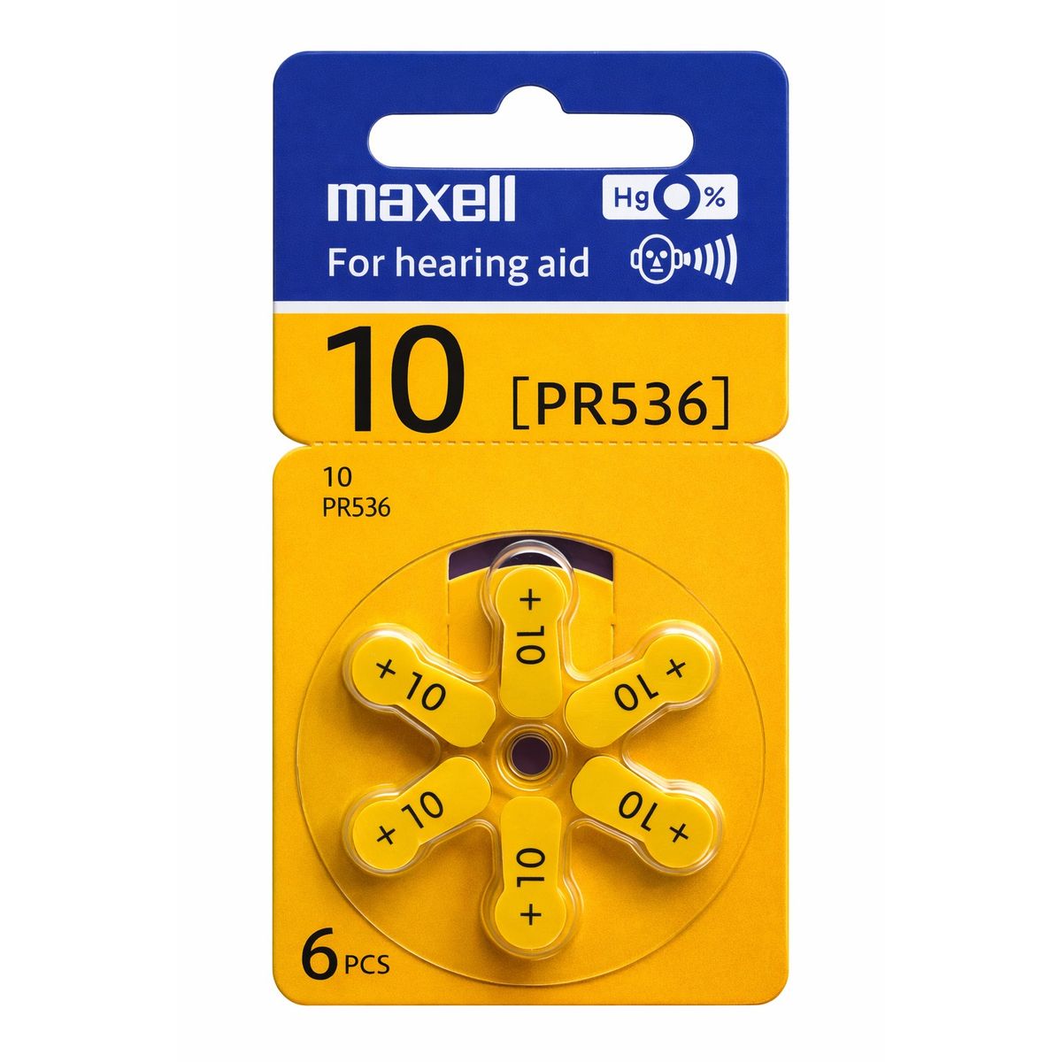 MAXELL - Pack 6 Pilas Para Audífonos Maxell 10 Auditivas