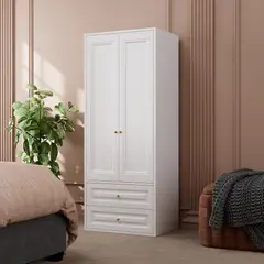 GENERICO - Closet Metalico 2 puertas 2 cajones - White BC-13