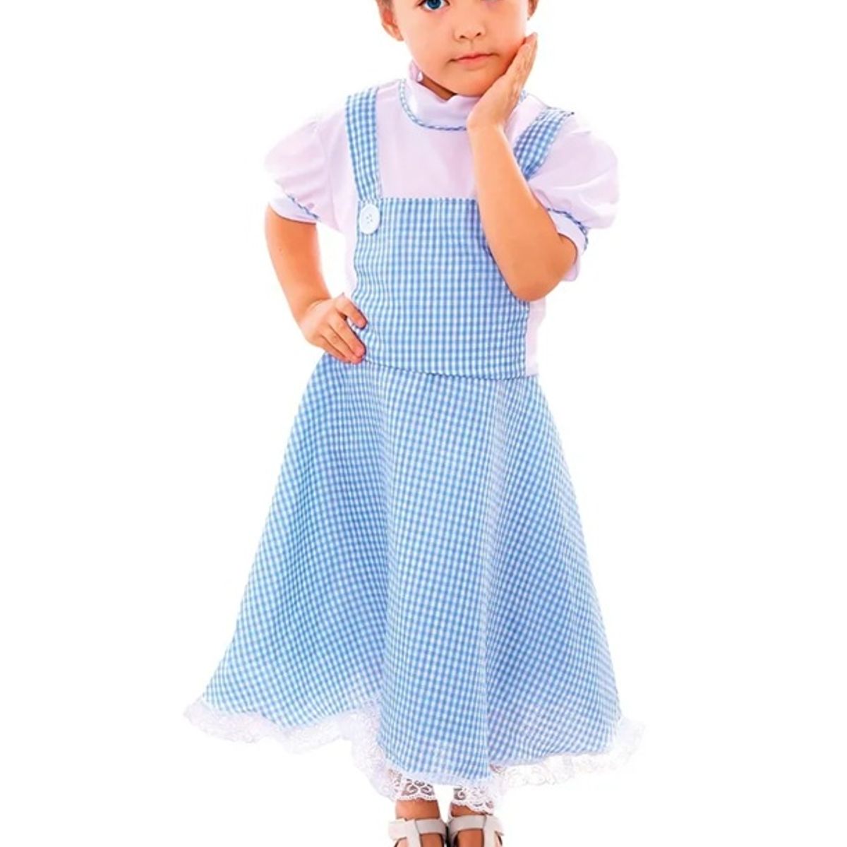 GENERICO - Disfraz Dorothy El Mago de Oz para Niña - Especial Día del Libro - Talla 10-12