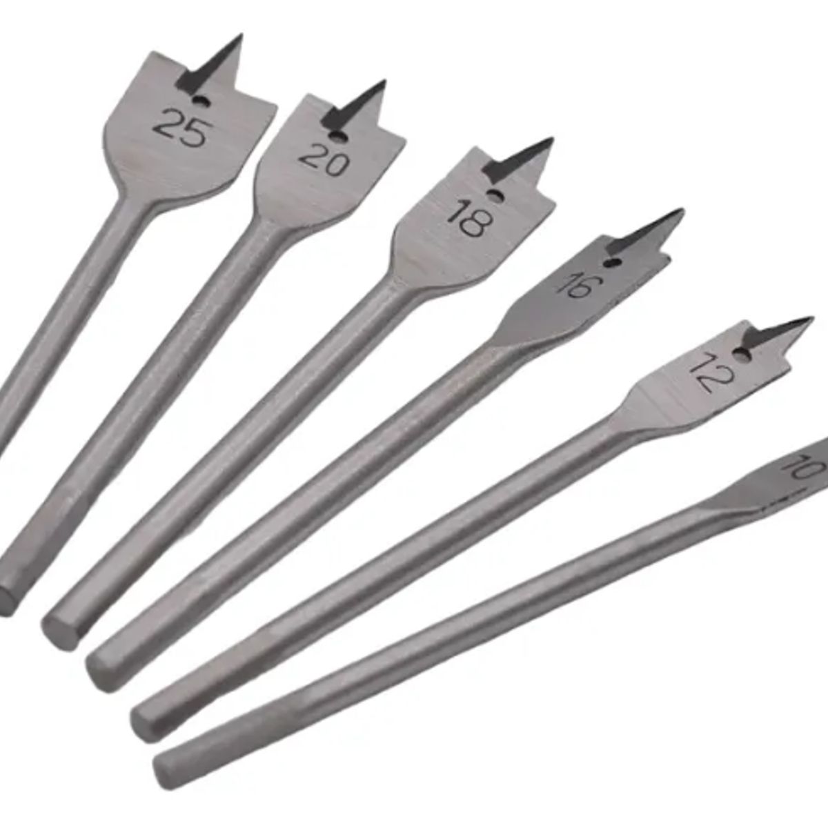 GENERICO - Set De Brocas Paleta Madera Planas Centradoras 6 Piezas