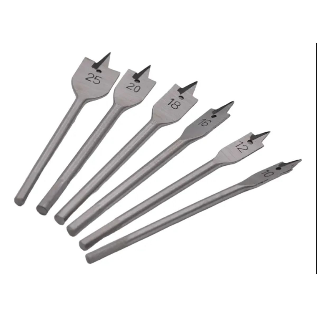 GENERICO - Set De Brocas Paleta Madera Planas Centradoras 6 Piezas