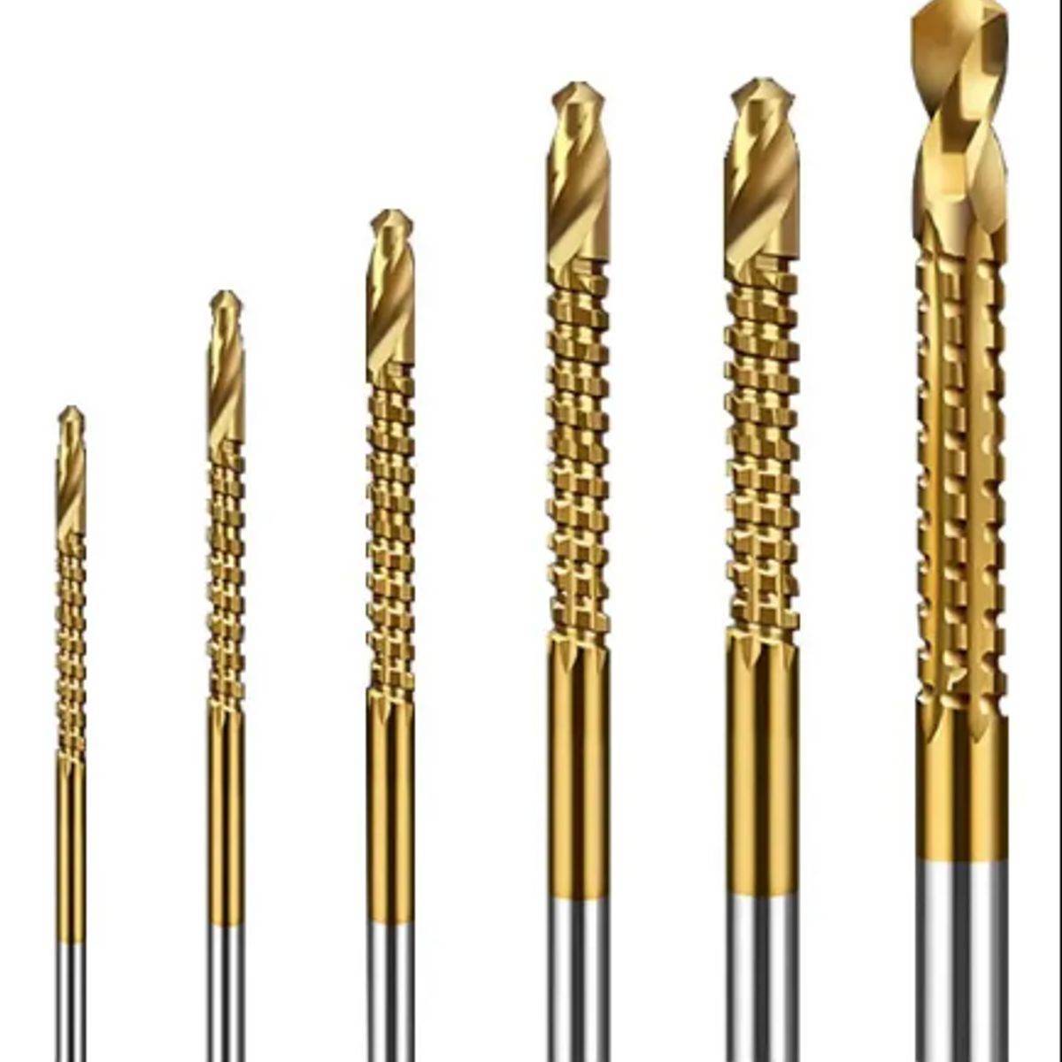 GENERICO - Set De Brocas Fresa De 6 Piezas 3mm 4mm 5mm 6mm 6.5mm 8mm