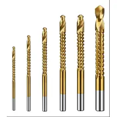 GENERICO - Set De Brocas Fresa De 6 Piezas 3mm 4mm 5mm 6mm 6.5mm 8mm