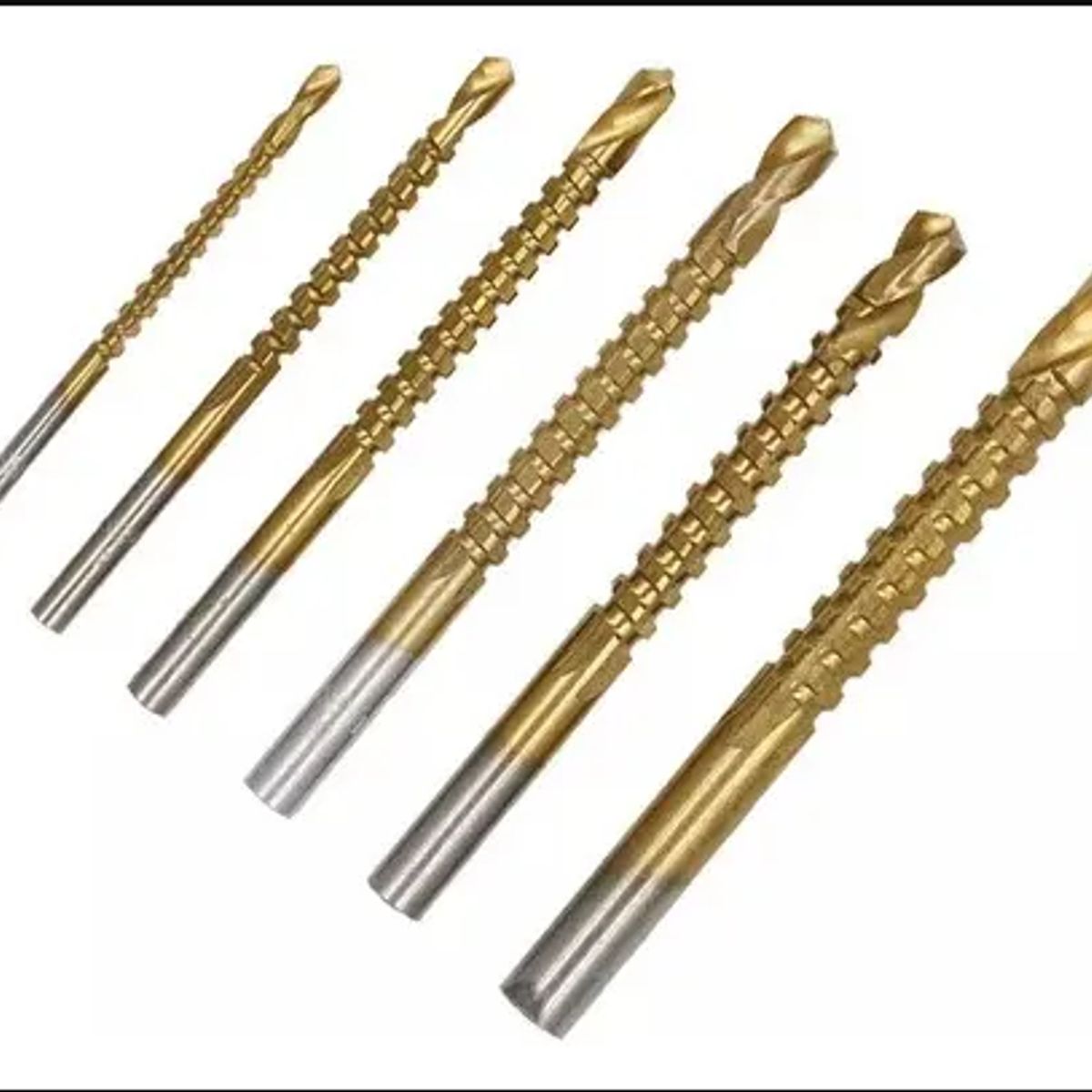 GENERICO - Set De Brocas Fresa De 6 Piezas 3mm 4mm 5mm 6mm 6.5mm 8mm