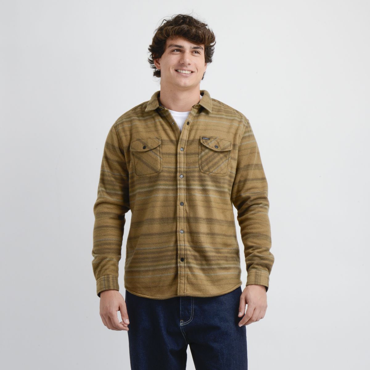 ONEILL - CAMISA POLAR MANGA LARGA GLACIER OVERSHIRT CAFÉ