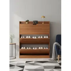 GENERICO - ORGANIZADOR DE ZAPATO 3 NIVELES CAFE 115X100X17 MP