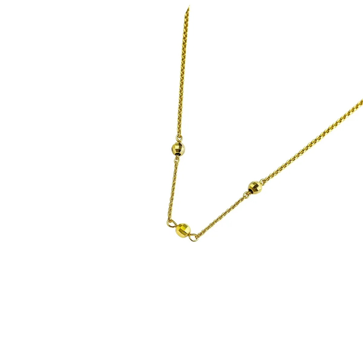 JB JOYAS BARON - Collar Oro Amarillo 18kt Esferas Facetadas