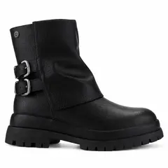 CHALADA - Botin Mujer Negro Casual Krep