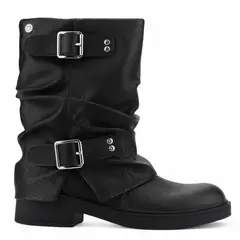 CHALADA - Botin Mujer Negro Casual Biker