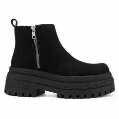 CHALADA - Botin Mujer Negro Casual Krepin