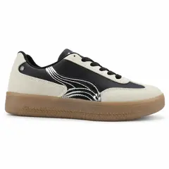 CHALADA - Zapatilla Mujer Negro y Beige Urbano Cherish
