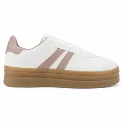 CHALADA - Zapatilla Mujer Blanco y Rosado Urbano Andy