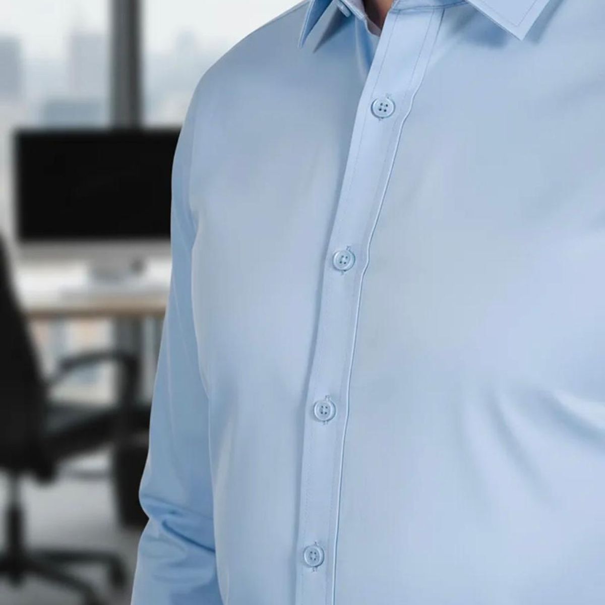 BLUE MOUNTAIN - Camisa Hombre Casual Manga Larga