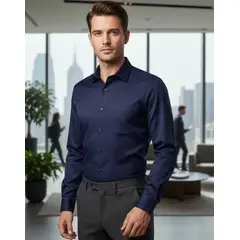 BLUE MOUNTAIN - Camisa Hombre Casual Manga Larga