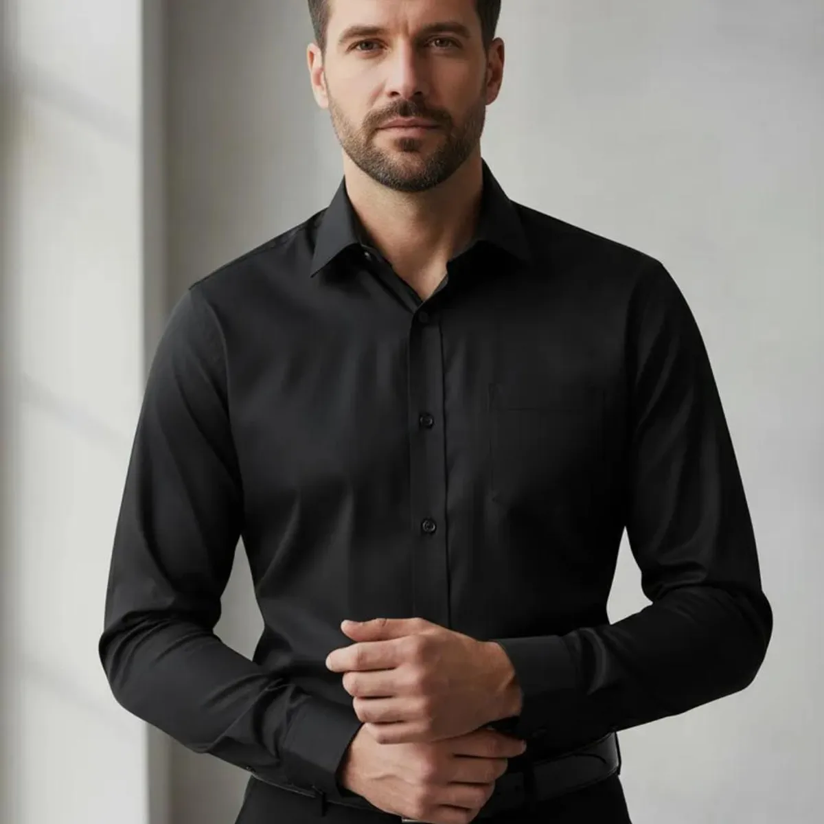 BLUE MOUNTAIN - Camisa Hombre Casual Manga Larga