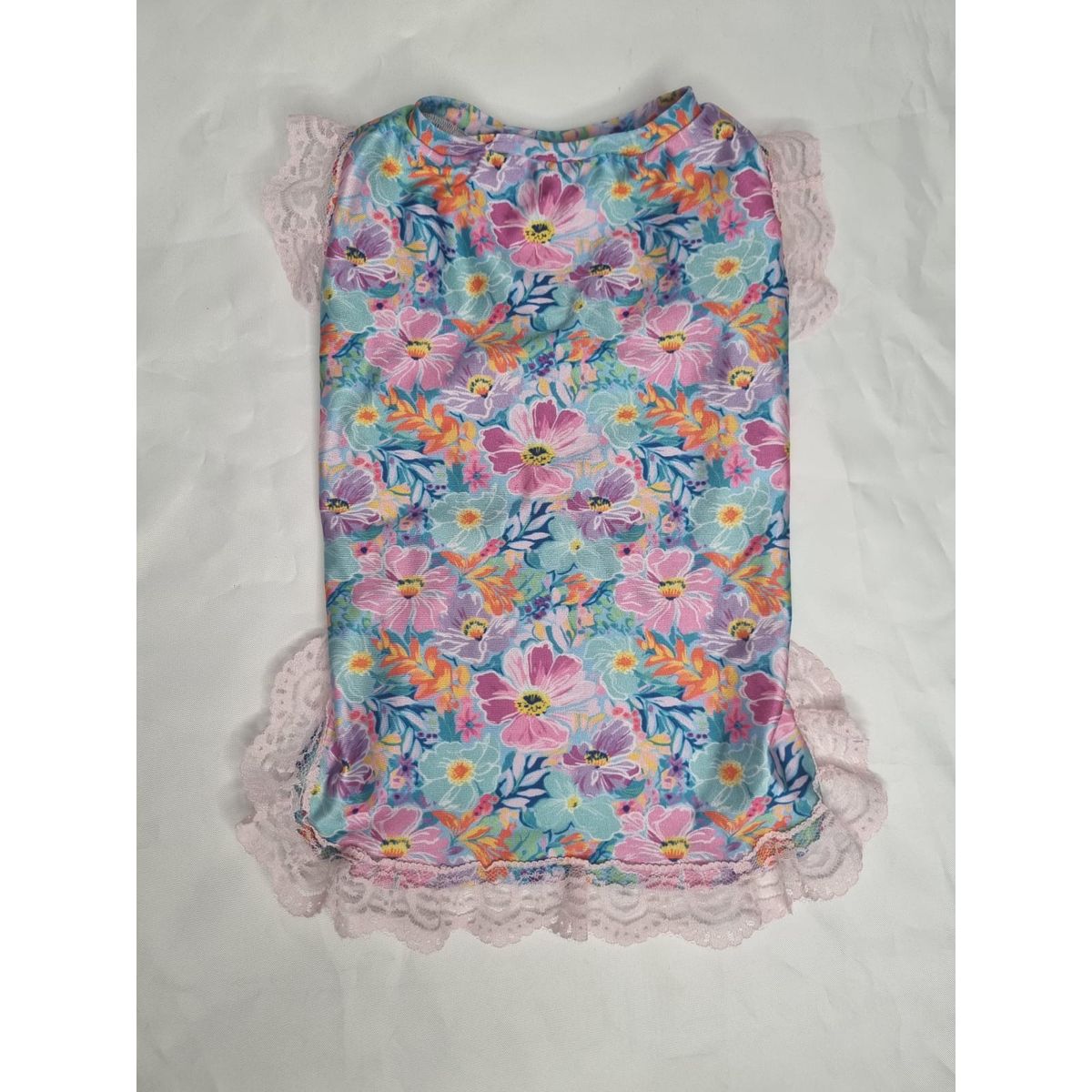 EL MUNDO DE EMMA - Polera mascota flores rosa talla S