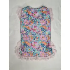 EL MUNDO DE EMMA - Polera mascota flores rosa talla S